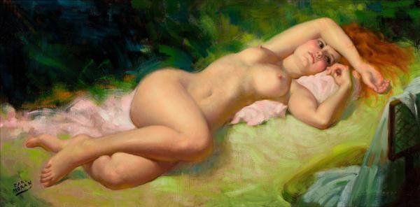 Рисованные голые девушки эро художников